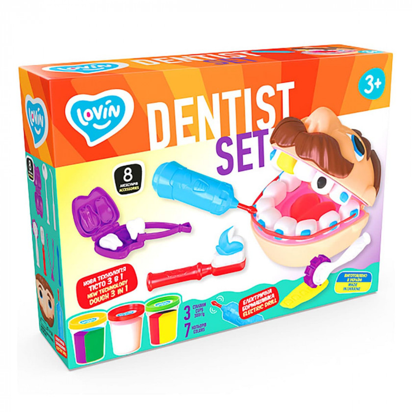 Набір для ліплення з тістом "Dentist Set" ТМ Lovin, 41193