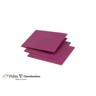 Заготовка для открыток сложенная Pollen 116*116 мм/210 г, Raspberry, Малиновый, 16126C Clairefontaine