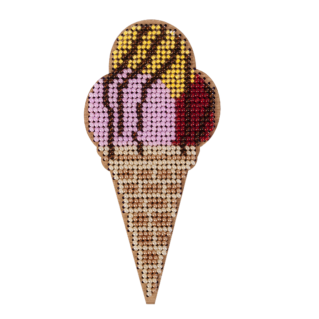 Набір для вишивання бісером по дереву "Морозиво 1", FLK-028