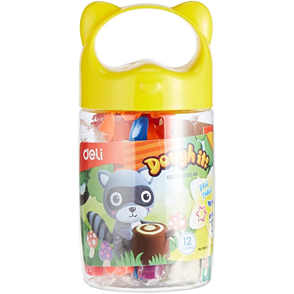 Пластилінова паста 12 кол. 140гр з формами Deli ED75246 (75031)