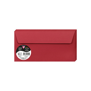 Конверт декоративний Pollen DL (110*220 мм)/120 г, Int. red/Інт. червоний, 55585C