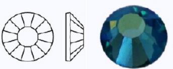 Стрази фольговані 60100 AB/497-11-612/INDICOLITE- ss16 (3,8-4,0 мм, 30 шт.) M.C.Rose VIVA12