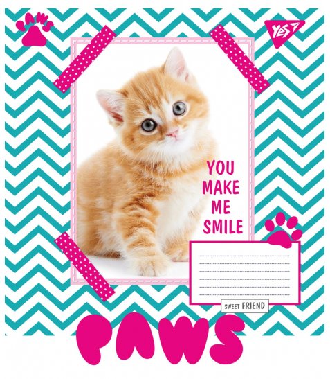 Зошит 12 кл. YES "Lovely paws", 764823