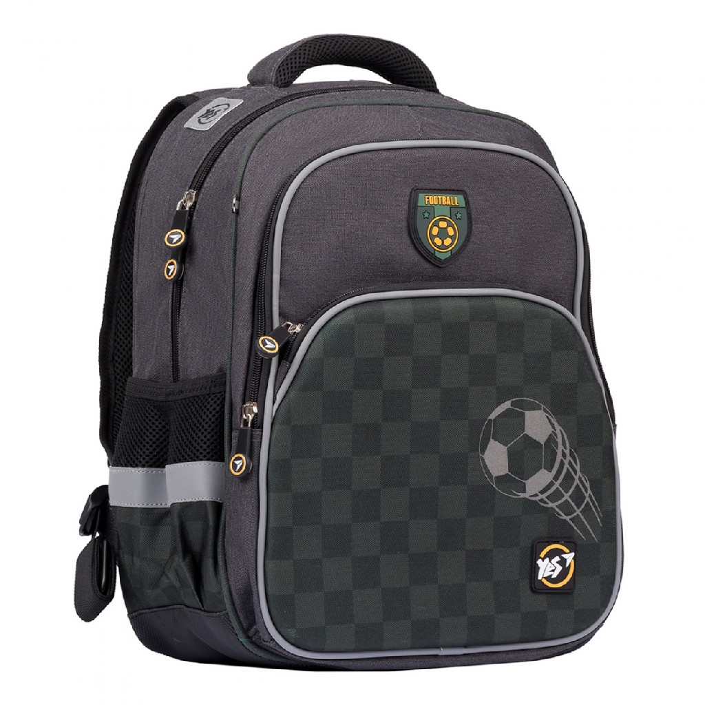 Рюкзак школьный YES S-40 "Football", черный, 558522