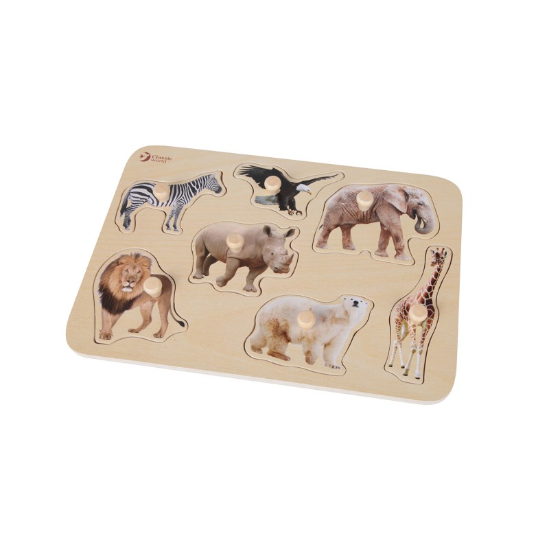 Игрушка деревянная Classic World "Вкладыш Животные", 3744