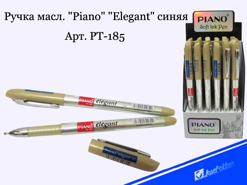 Ручка кулькова масло Piano "Elegant" РТ-185 синя, 2 400