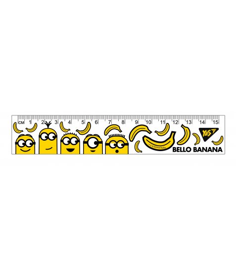Лінійка 15 см "Minions", 370549 Yes