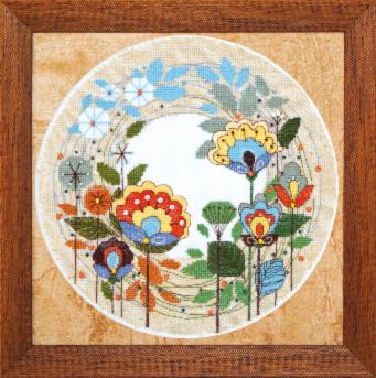 Набір для вишивання Crystal Art ВТ-1006 "Квітковий круговоріт" 23,5*23,5 см, ТМ "Чарівна мить" 1