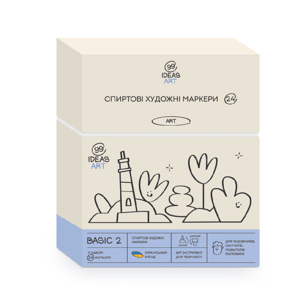 Набор маркеров Basic 2, 24 шт., idea1-am/24bas2, 99IDEAS