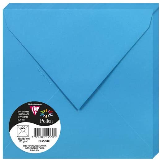 Конверт декоративний Pollen 165*165 мм (120 г), Int.blue/Інт.синій, 5553C
