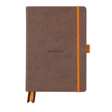 Блокнот А5 124 арк. Goalbook, в крапку, жорстка обкл., на гумці, папір білий, шоколадний, 118572C