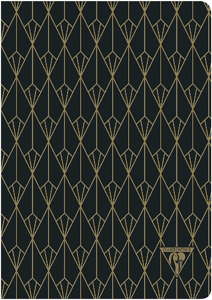 Блокнот А5 48 арк. Neo Deco NoteBook, лінійка, на скобі, папір сл.кістка, чорний, 192136C