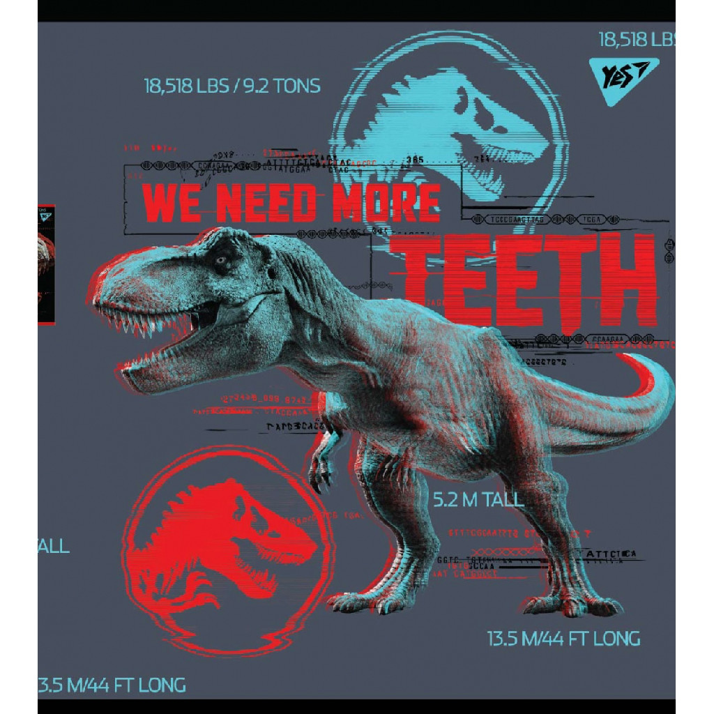 Тетрадь 24 лин. YES "Jurassic world. Science gone wrong", 765323