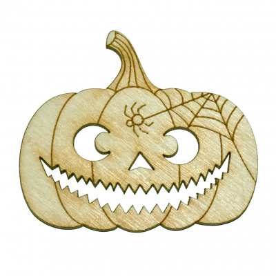 Заготовка деревянная Тыква "Halloween" (прорезная), в ассортименте, 711(1-8)