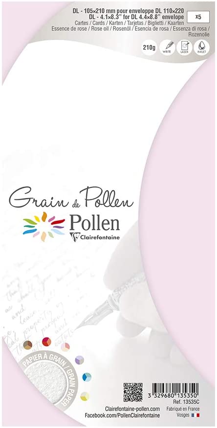 Заготівка д/листівок зерниста Pollen 105*210 мм/210 г, Rose oil/Рожева олія, 13535C
