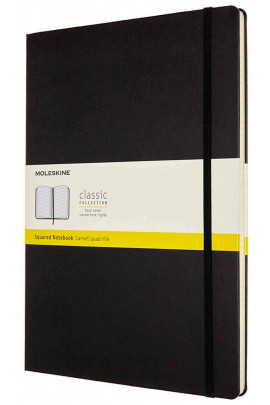Записник Чорний А4 клітинка, Moleskine Classic, QP111