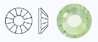 Стразы фольгированные 50000/497-11-612/CHRYSOLITE- ss12 (3,0-3,2 мм, 36 шт) M. C. Rose VIVA12
