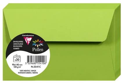 Конверт декоративний Pollen FT30 (90*140 мм)/120 г, Int.green/Інт.зелений, 5541C 