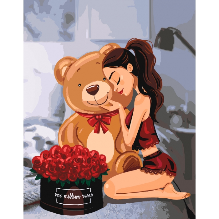 Картина по номерам 40*50 см Люди "One million roses", КНО4606