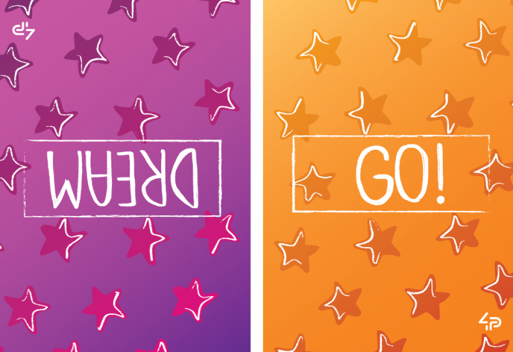 Блокнот А5 mini "Two in one "Dream/Go" four (stars), 903276, TM Profiplan 