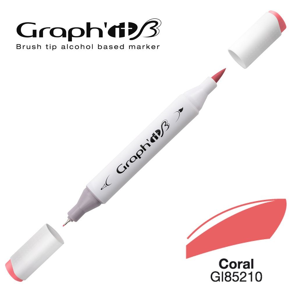 Маркер двосторонній Brushmarker, Кораловий (5210), GI85210 Graph`it