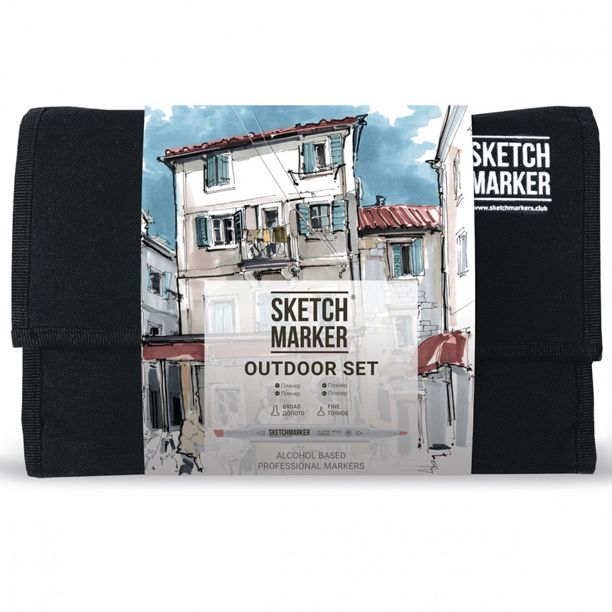 Набор маркеров SketchMarker Пленер, 24 шт, SM-24OUTD
