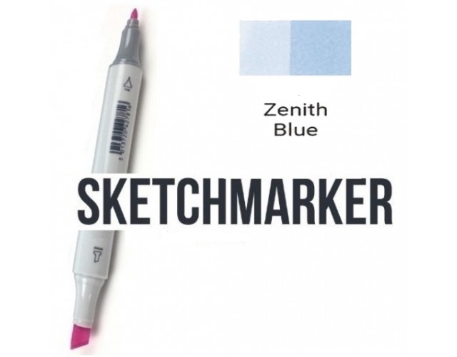 Маркер SKETCHMARKER, 2 пера: долото и тонкое, Zenith Blue - Синий зенит, SM-B54 3