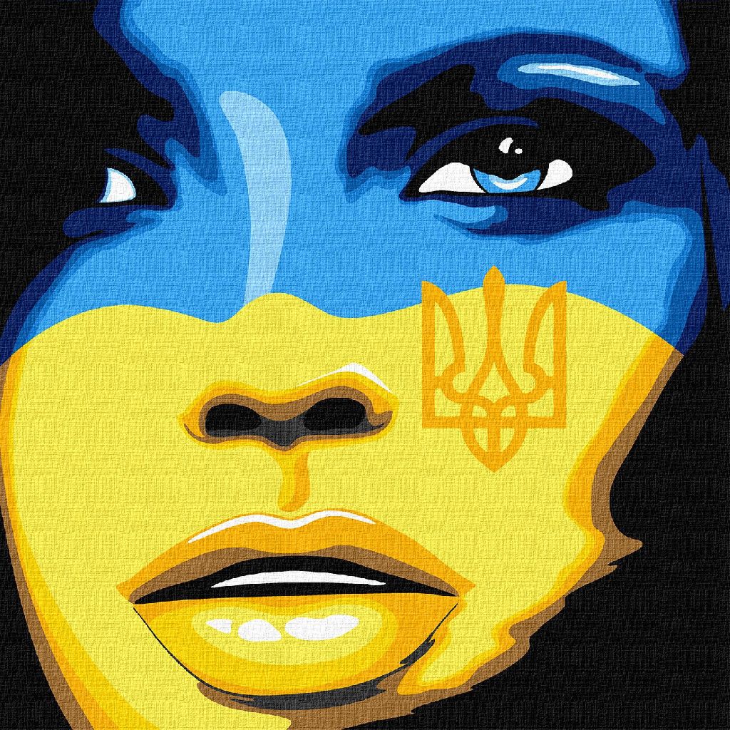 Картина по номерам 40*40 см "Свободная Украина" , KHO4865