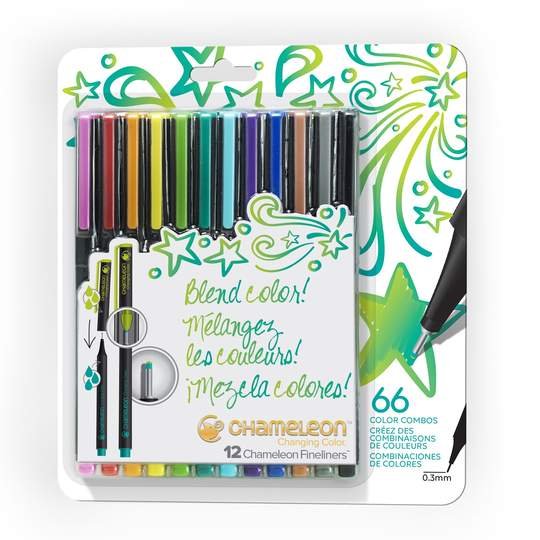 Набор ручек Chameleon Fineliner 12 шт. - Bright Colors, FL1201