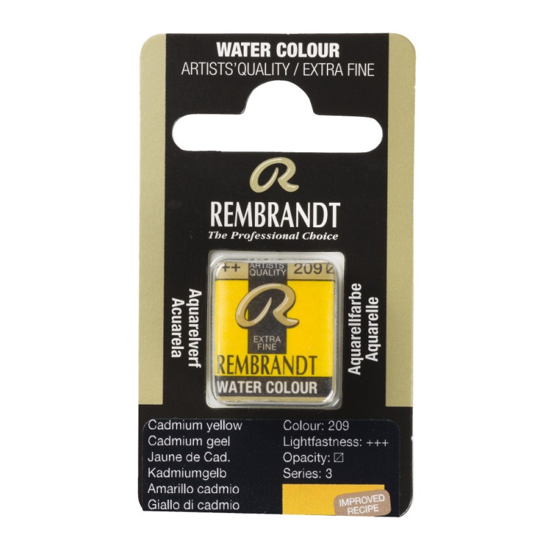 Краска акварельная Rembrandt 209 Кадмий желтый, кювета, Royal Talens