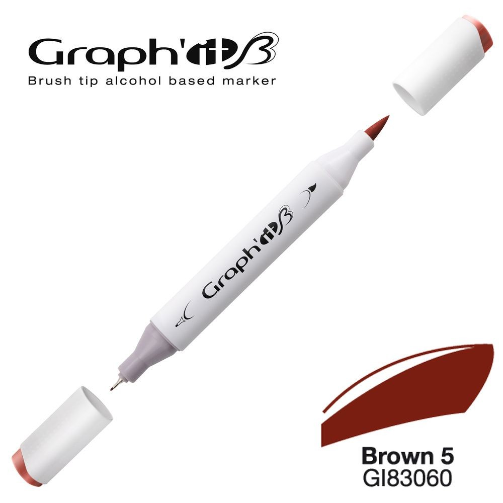 Маркер двосторонній Brushmarker, Коричневий 5 (3060), GI83060 Graph`it