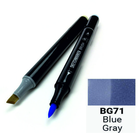 Маркер двосторонній SKETCHMARKER Brush Синє-сірий, SMB-BG71 3