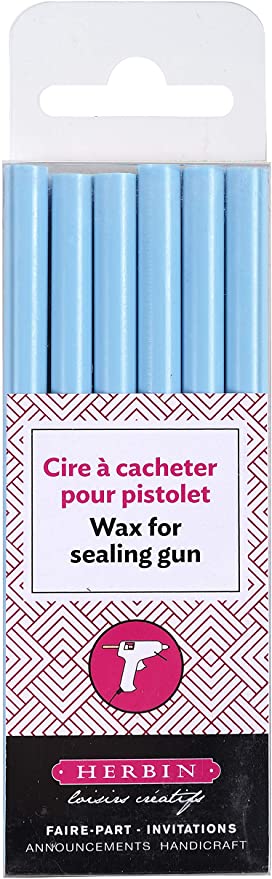 Набор восковых стержней для пистолета d5 мм в блистере, голубое небо (6 шт.), 35811T
