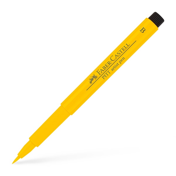 Ручка капілярна PITT Brush Artist Pen 107 жовтий кадмій, 167407 Faber-Castell
