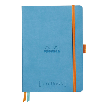 Блокнот А5 124 арк. Goalbook, в крапку, м`яка обкл., на гумці, папір сл.кістка, бірюзовий, 117747C