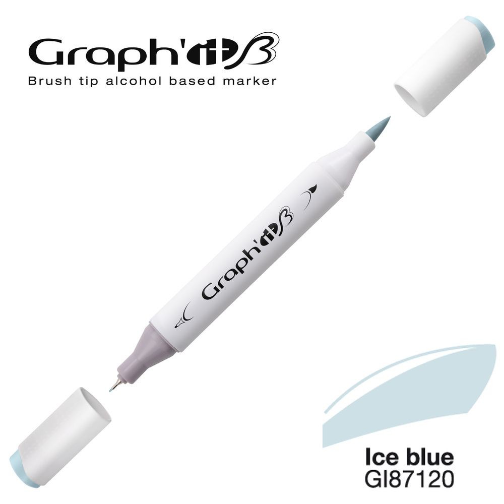 Маркер двосторонній Brushmarker, Крижаний блакитний (7120), GI87120 Graph`it