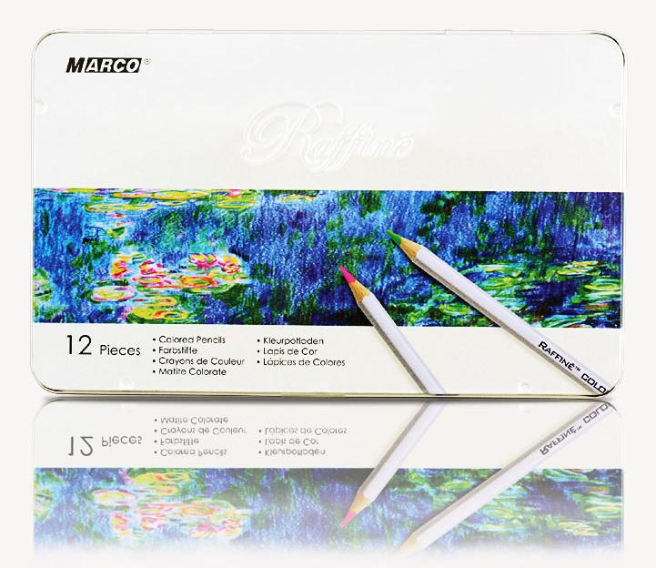 Олівці 12 кол. Raffine в мет. коробці, 7100-12TN, Marco 3