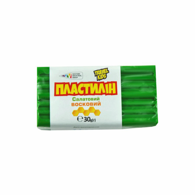 Пластилін восковий салатовий, 30 гр 333102 Гамма-Н