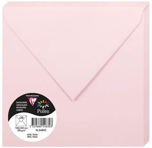 Конверт декоративний Pollen 165*165 мм (120 г), Pink/Рожевий, 5483C 