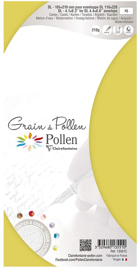 Заготівка д/листівок зерниста Pollen 105*210 мм/210 г, Watermelon/Кавун, 13551C
