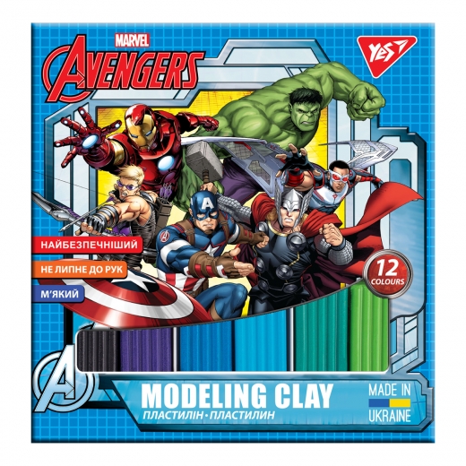 Пластилін 12 кол. "Marvel.Avengers" 240 г, 540509 Yes