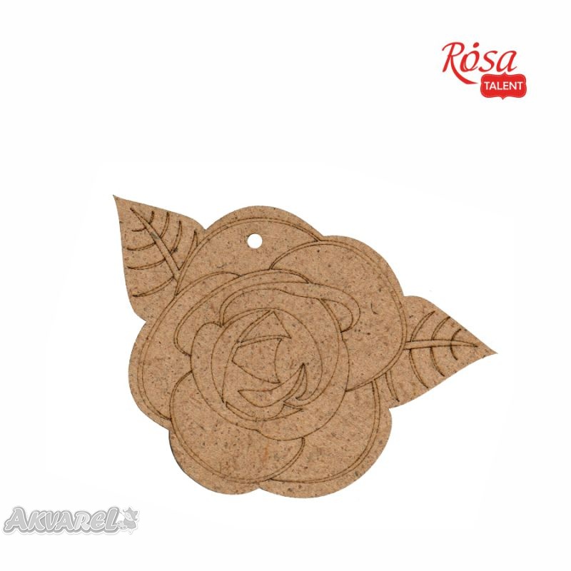 Заготовка Роза 1, ДВП, 8*8 см, 1 шт, Rosa Talent (5)