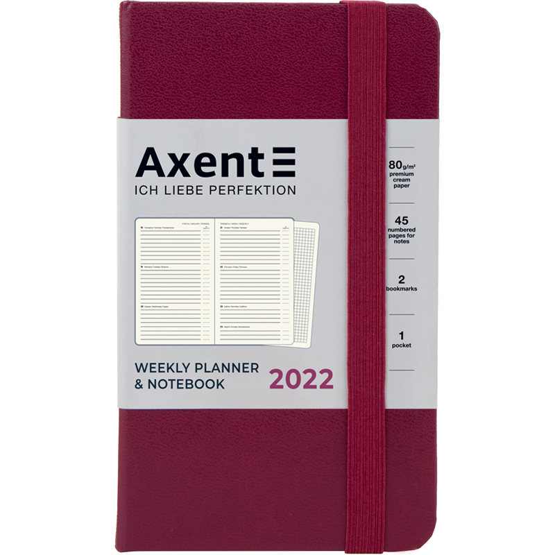 Еженедельник 2022, Pocket Strong, 90*150, винный, 8508-22-46-A