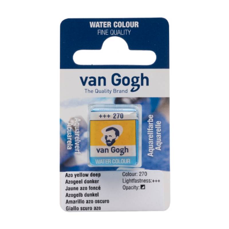 Краска акварельная Van Gogh 270 AZO Желтый темный, кювета, Royal Talens