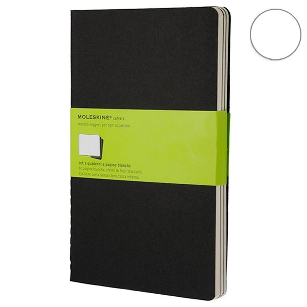 Записник Чорний середній нелінований, Moleskine Cahier, QP318