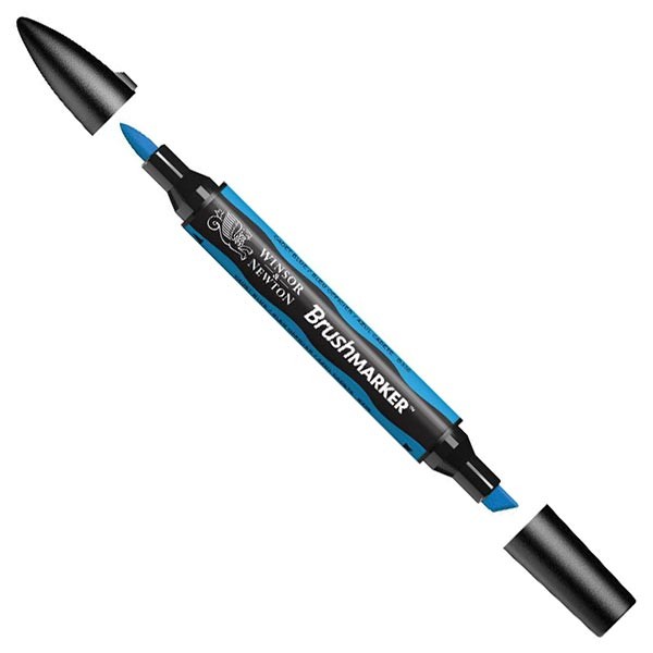 Маркер двосторонній Brushmarker, Синій кадетський, 0204306 W&N