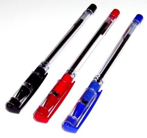 Ручка кулькова Cello Fine Grip 388 синя, чорна, фіолетова, червона, зелена (0289)