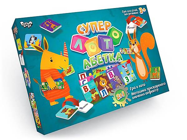 Игра настольная "Суперлото" Азбука укр (10), СЛА-01U