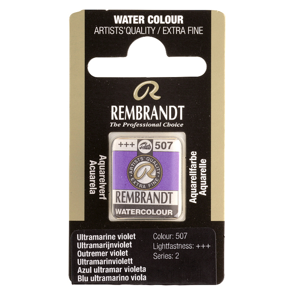 Краска акварельная Rembrandt 507 Ультрмарин фиолетовый, кювета, Royal Talens
