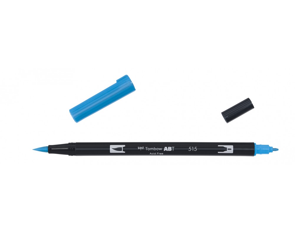 Маркер-блендер двосторонній ABT BrushPen ABT-515, світло-синій ТМ "Tombow"